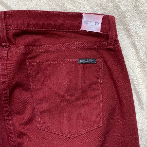 HUDSON LouLou Tux Skinny Jeans, Sz30, BurgundyPink - Picture 7 of 7